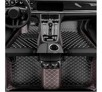 Full Coverage Car Floor Mat for Opel Adam S (2015-2019), Front Rear Row Carpet Set Car Mats All Weather Personalized Anti-Slip Leather,D Black-Brown