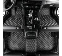 Full Coverage Car Floor Mat for Opel Adam S (2015-2019), Front Rear Row Carpet Set Car Mats All Weather Personalized Anti-Slip Leather,A Black-Beige