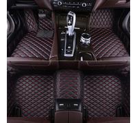 Full Coverage Car Floor Mats for Jeep Wrangler JKU 4 Door JK Unlimited 2011-2014 2015 2016 2017, Waterproof Non-Slip Leather Car Mats All Weather Floor Liner Full Set,Black-Red