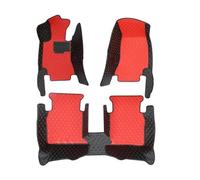 Full Coverage Car Mats LHD For Talisman Car Interior Styling Anti-fouling Floor Mats Waterproof Accessories(Black-Red)
