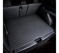 Full Coverage Car Rear Boot Leather-Mat for Jeep Wrangler 4doors 2011-2017（with speakers at the bottom), Cargo Tray Liners Anti-Scratch Anti-Slip Carpets, Trunk Pad,All-black