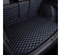 Full Coverage Car Rear Boot Leather-Mat for Toyota RAV4 2020 2021 2022 2023 2024 2025 2026, Cargo Tray Liners Anti-Scratch Anti-Slip Carpets, Trunk Pad,Black+blue