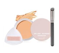Full Coverage Cream Bronzing Balm for Face & - Multi-Use Contour Blending, Imperfection Correction & Natural Sun-Kissed Glow, Warm Beige Tone with Applicator Sponge & Brush