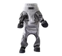 Full Coverage Dog Pants 1.5-11kg, Windproof All, Gray L | Breathable Pet Leg Warmers Trousers, Complete Foot Protections for Small Breeds; Windproof and Dirt Resistant