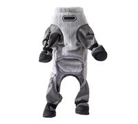 Full Coverage Dog Pants for Small Dogs 1.5-11kg, Gray XXL | Complete Foot Protections, Full Coverage Design, Puppy and Other Small Breeds, Pet Clothes for Four Season