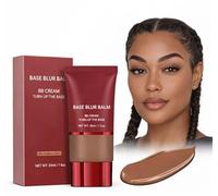 Full Coverage Foundation for Oily Skin Blur Foundation with Soft Matte Finish for Teen Girls and Women Long Lasting Face Makeup Base Blur Balm (Medium Dark)