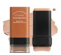 Full Coverage Foundation Stick with Built-in Brush, Waterproof Long Lasting Concealer Full Coverage Cream Foundation for All Skin Types (4#Wheat)