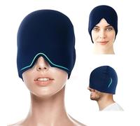 Full Coverage Headache Hat for Migraine Cold Therapy | Ice Head Wrap for Puffy Eyes, Tension, Sinus and Stress Relief | Fitting & Stretchable
