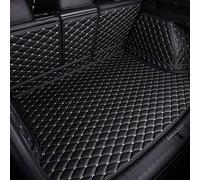 Full Coverage Leather Boot Liner Mat For Ford Mondeo Mk5 2014-2020, Tailored Luggage Tray Protector Pad Liner Waterproof Anti-Slip Cargo Storage Carpets Interior Accessories,C/Black-Beige