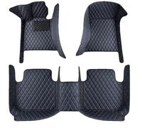 Full Coverage Leather Car Floor Mats for Toyota Crown 2010-2014(RHD), Auto Floor Liner Mats Pads Carpets All Weather Full Covered Interior,B Black+blue