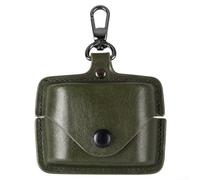 Full-Coverage Leather Case for Sony WF-1000XM6 - Flexible Elastomer Protection Against Drops - Compact Headset Bag for Daily Use Brown(Dark Green)