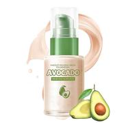 Full Coverage Liquid Foundation, Avocado BB Cream Foundation, Oil Control Concealer Primer Makeup Lasting Finish Foundation for Mature Skin Soft Matte Poreless Face Foundation(ivory)