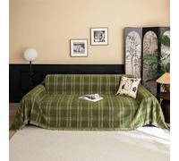 Full Coverage Sofa Cover Classic 4 Season Blanket for 4 Seater Couch Multi Functional Throw Large Size (180x340cm Green) Stylish Protection for Home Decor