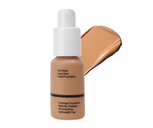 Full Coverage Soft Matte Longwear Liquid Foundation 30ml，#5 | Full coverage liquid foundation, soft matte finish, buildable, oil-control, lightweight, 5 shades, 30ml