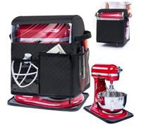 Full Coverage Stand Mixer Dust Cover with Water Resistant Nylon Construction and Built in Slider Mat for Stability (small)