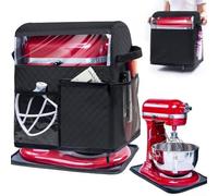 Full Coverage Stand Mixer Dust Cover with Water Resistant Nylon Construction and Built in Slider Mat for Stability (large)
