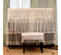 Full Coverage Upright Piano Cover with Lace Edge, Universal Waterproof Dust Proof Protector, Soft Fabric and Lightweight Thickened for Home- Color 5||Plan 152 * 35 * 125cm