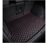 Full Coverage Waterproof Car Boot Liner for VW Golf Mk8 Estate 2020-2026,Leather Diamond Quilted Trunk Mat,Durable All Weather Anti-Slip Heavy Duty Cargo Liner,Black-Red