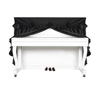 Full Covered Piano Cover Velvet Piano Dust Cover Fit 88 Keys Pianos Soft Washable Piano Keyboard Protective Dust Covers Dustproof Piano Cover
