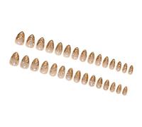 Full Covers False Nails With Sun And Patterns Stick On Manicure Accesories For Office Worker Irregular Press On Nail