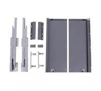 Full Der Slides, 10"-22", Slim Double Wall, Soft Close, 1 Pair, Perfect for Kitchen & Bathroom CABI, Heavy Du, Easy Installat