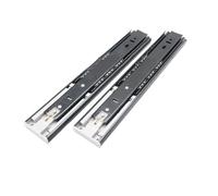Full Der Slides, Push to Open, 3-Fold, Removable, Black Ball Bearing Guide, Side Mount, Teles Der Hardware for CABI and Fur