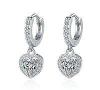 Full Diamond Love Pendant Earrings, Copper Light Luxury Earrings, Sweet Premium Accessories, Suitable for Light Mature Women, Date Commuters, Gift Giving, and Sweet Cool Style Enthusiasts