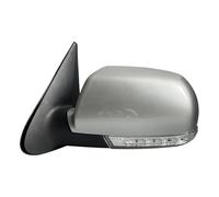 Full Door Wing Mirror Car Folding Side Rearview Mirror For Hyundai For Santa Fe 2007 2008 2009 2010 2011 2012 Auto Accessory 6/8 PINS With Lamp(Silver,Left 8-PIN)