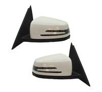 Full Door Wing Mirror For Benz W221 S-Class S300 S350 S400 S63 2006-2013 Auto Side Door Power Rear View Mirror Assembly Black White Complete Wing Mirror(Left and Right White F)