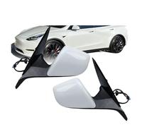 Full Door Wing Mirror For Tesla For Model For Y 2020-2024 13 Wires Door Side Mirror Assembly Black With Baffle No Label No Anti Glare Eyepiece Rearview