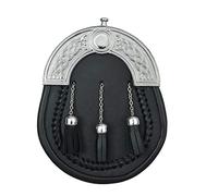 Full Dress Leather Sporran with Chain Tassels with Sporran Belt and Straps