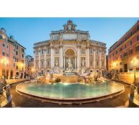 Full Drill Rome Trevi Fountain Morning Sunrise Beautiful Fountain DIY 5D Diamond Painting by Number Unique Kits Home Wall Decor Crystal Rhinestone Wall Decor, Clear 30x40cm