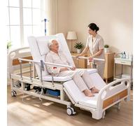 Full Electric 10 Function adjust Hospital Bed for Home Use, Medical Bed with Lateral Tilting, backrest angle (0-70°), knee lift (up to 155°), leg drop (15°), tilt function (0-45°), Up to 250kg
