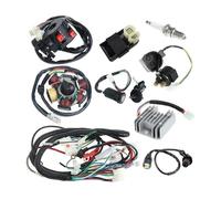 Full Electrics Wiring Harness CDI Coil Compatible For GY6 150CC ATV Quad Buggy Go Kart,Full Electrics Wiring Harness CDI Coil F