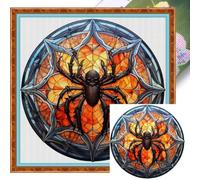 Full Embroidery Cotton Thread 18CT Printed Spiders Cross Stitch Kit (4)