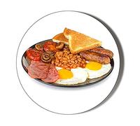 Full English Breakfast Fry UP Plate 10 x 56mm Vinyl Stickers Pack of 10