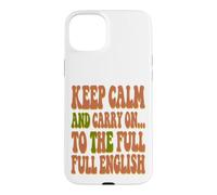 Full English Breakfast Typography Club Humor Case for iPhone 15 Plus