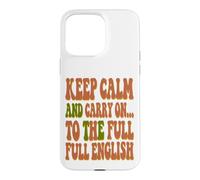 Full English Breakfast Typography Club Humor Case for iPhone 15 Pro Max