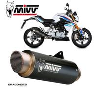 Mivv Complete Exhaust Gp Pro Black Steel Black for BMW G 310 R 2018 > 2023