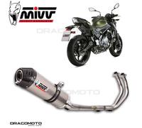 Mivv Oval Kawasaki Ninja 650/z650 2017-23 K.044.l4c Homologated Full Line System Silver Homologated unisex