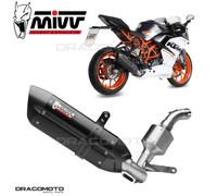 Mivv Complete Exhaust Suono Black Stainless Steel for Ktm Rc 390 2014 > 2016