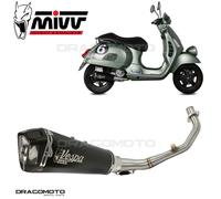 P.008.LDRB - Full Exhaust Mivv DELTA RACE Black PIAGGIO VESPA GTS 300 (08>)
