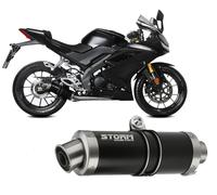 Full Exhaust Storm By Mivv Gp Black Steel Black YAMAHA YZF R125 2019 2024
