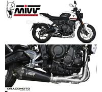 T.022.LDRB - Full Exhaust MIVV DELTA RACE Black SS TRIUMPH TRIDENT 660 (21-23)