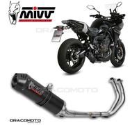 Mivv Complete Exhaust Oval Carbon Carbon Cap YAMAHA TRACER 700 GT 2016 > 2020