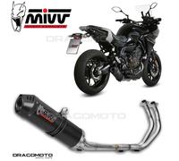 Mivv Complete Exhaust Oval Carbon Carbon Cap YAMAHA TRACER 700 GT 2016 > 2020