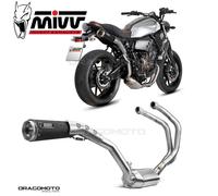 Mivv Complete Exhaust Ghibli Black Steel High for Yamaha Xsr 700 2016 > 2022