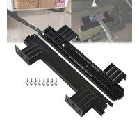 Full Extension Ball Bearing Drawer Runners - 3-Section Design for Under Desk Shelving and Kitchen Cabinets