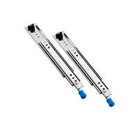 Full Extension Ball Bearing Drawer Slides - 44in/110cm Side Mount Rails with Lock - 3-Fold Glide System Heavy Duty Smooth Operation 1 Pair for Cabinets & Furniture