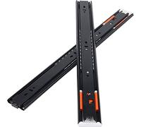 Full Extension Ball Bearing Drawer Slides - Push to Open 250mm-500mm Easy Disassembly Perfect for Cabinets Tool Boxes Shelves Heavy Duty Runners